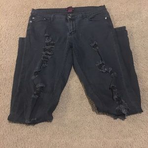 Silver Crush ripped skinny jeans